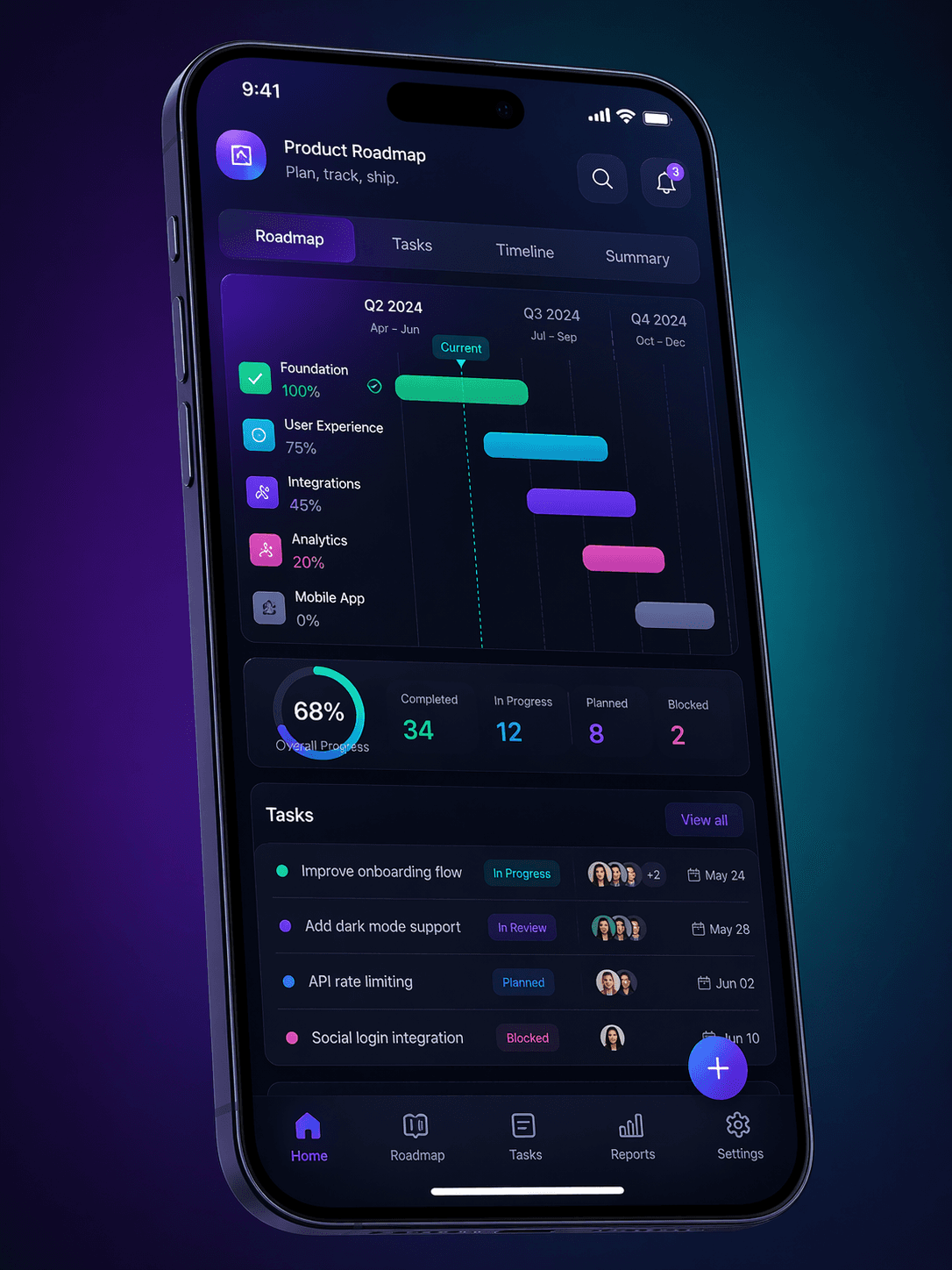 Mobile product roadmap preview
